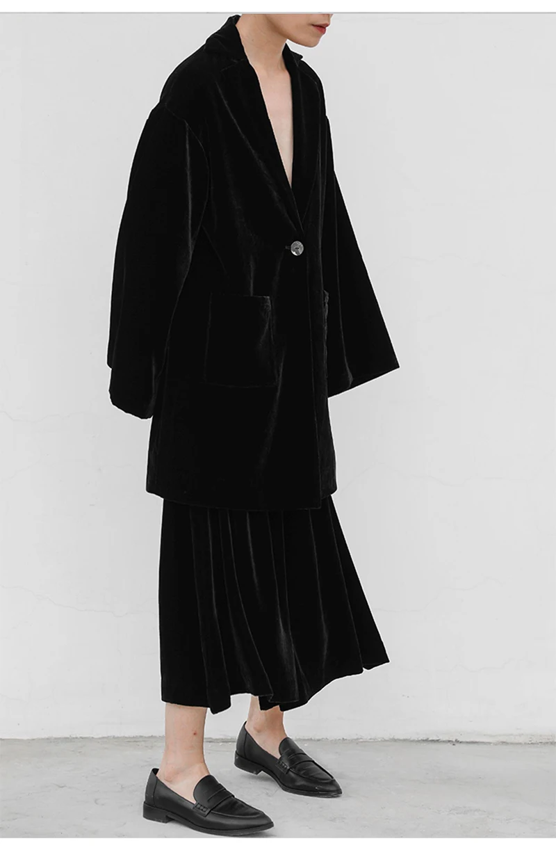 Mulberry Silk Velvet Lady's Light Suit Exudes Fashionable and Elegant Charm. loose, Large-sized Plump Girl's Coat Comfortable