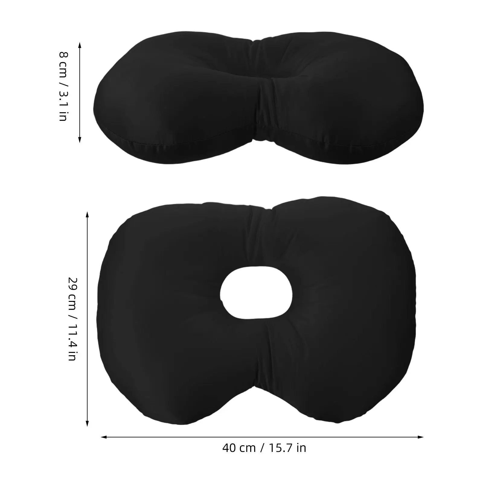 Ear Piercing Pillow Hole Black Soft Cushion for Sensitive Ears Side Sleeping Ear Care Pillow Pressure Relief for Cartilage