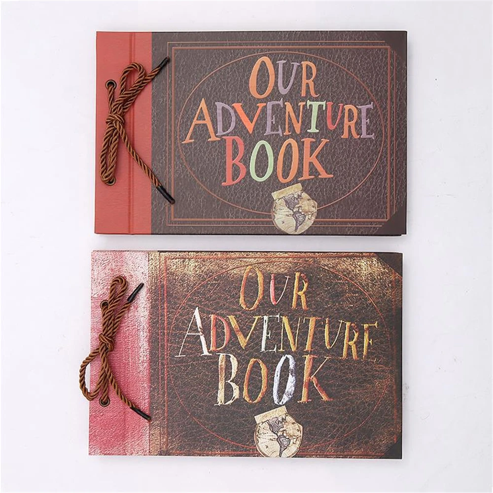 1/2PCS Vintage40 Pages Kraft Paper Sheets Card Our My Adventure Book Album Handmade Pixar Photo foto Scrapbook Photo Album