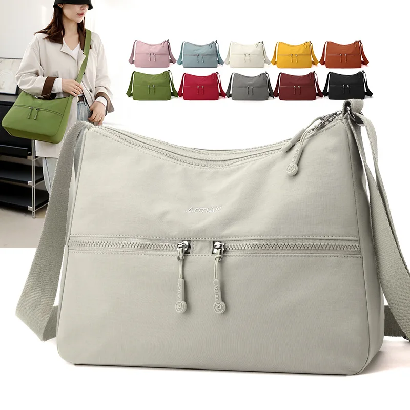 

Casual Nylon Canvas Multi-Layer Small Crossbody Bag Lightweight Travel Ladies oulder Bag Versatile for Young Women