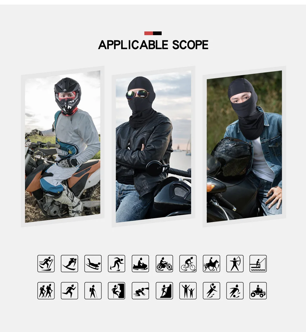 Sturmhaube, Motorrad-Gesichtsmaske, Moto-Helm, Bandana, Kapuze, Ski, Hals, Vollgesichtsmaske, winddicht, staubdicht, Gesichtsschutz, Herren-Biker-Maske – Detail 9