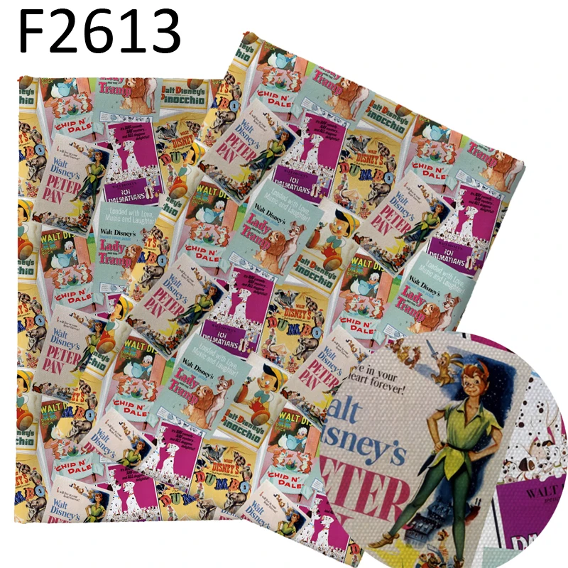 45X145cm movie character peter pan Print Polyester fabric cotton DIY cloth Material Handmade F2613