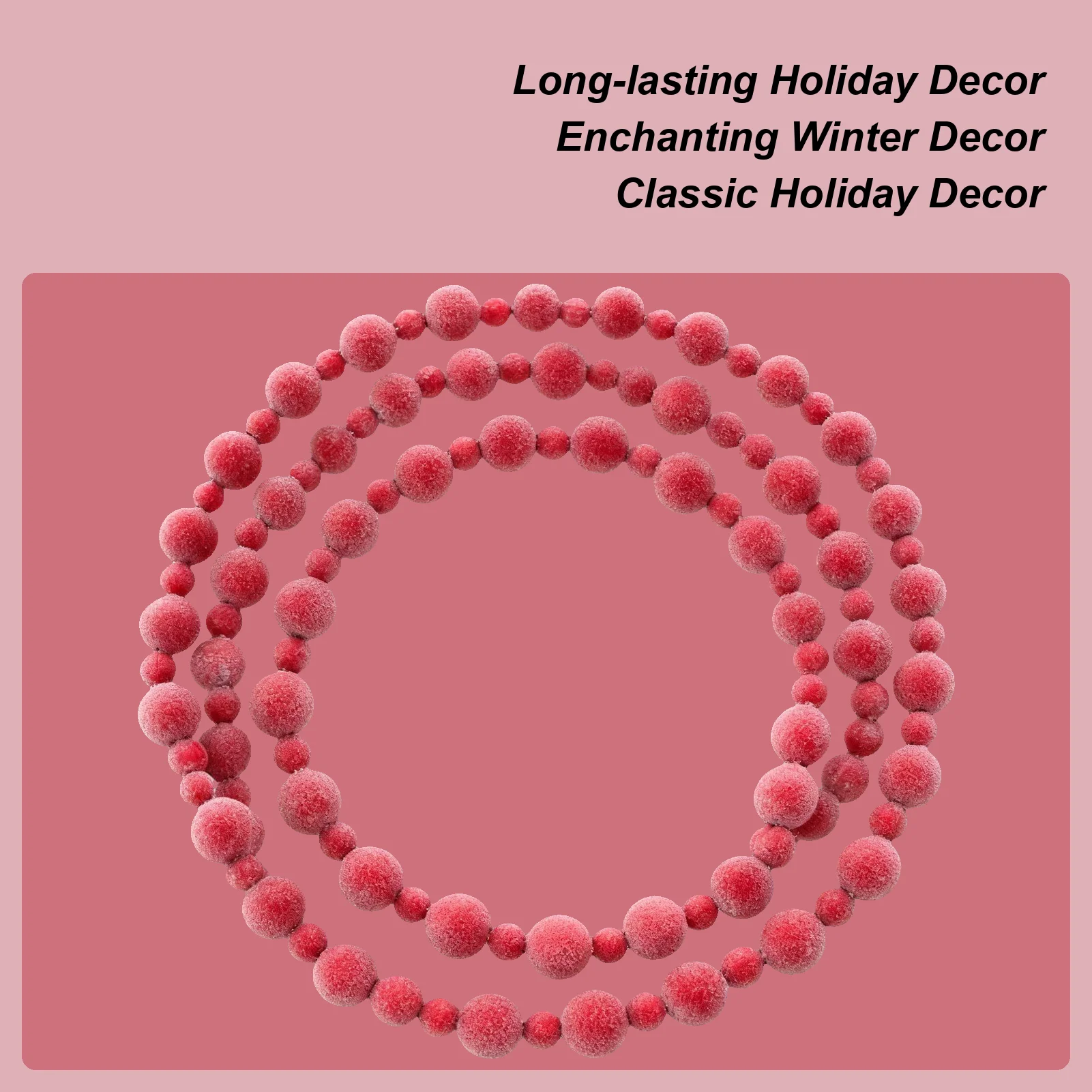 

Ягодная гирлянда 108,27 дюймов, реалистичный праздничный венок, Рождественский венок, декор для уличной кухни, мантия, домашний зимний праздник