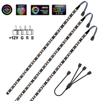 12V 4 Pin RGB Gaming PC Led Strip Light 5050 RGB Tape For Aura Sync MSI Mystic Light Motherboard Control Computer Case Backlight