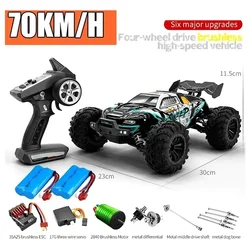 Rc Car Off Road 4x4 High Speed 75KM/H Remote Control Car with LED Headlight Brushless 4WD 1/16 Monster Truck Toys for Boys Gift