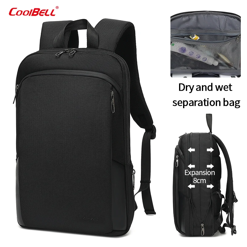 

CoolBELL Large-capacity Lightweight Men College Student Backpack Expandable Waterproof Outdoor Business 15 Inch Laptop Backpack