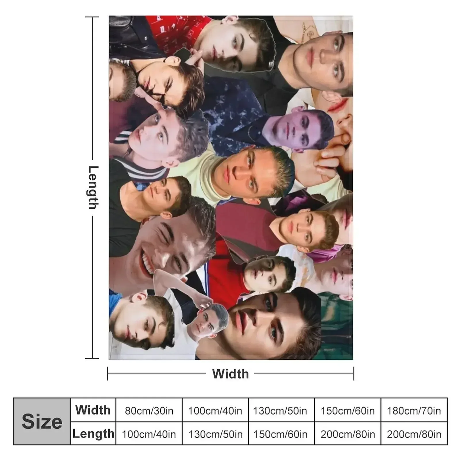 Hero Fiennes Tiffin Photo Collage Throw Blanket couch cozy soft plush fuzzy picnic outdoor blanket