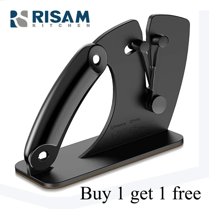 Risam R022 Angle-adjustable Knife Sharpener Professioanl Household Fixed Angle Sharpener Carbon Steel Sharpening Stone Whetstone