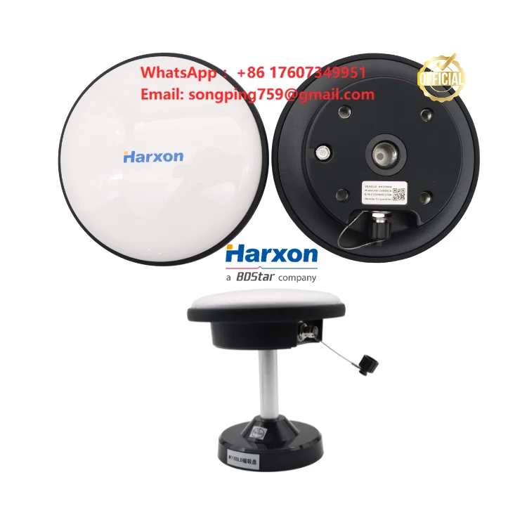 Harxon HX-CVX602A/HX-CVX600A IP67/IP69K Ruggedized L1 L2 L5 Survey GNSS GPS RTK Antenna with Metal Base for Agriculture, Machine