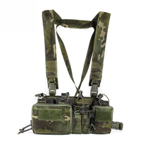 1000D Quick Release Tactical Battle Vest Lightweight Chest Rig, TCM MOLLE Airsoft Plate Carrier for Military Training Operators