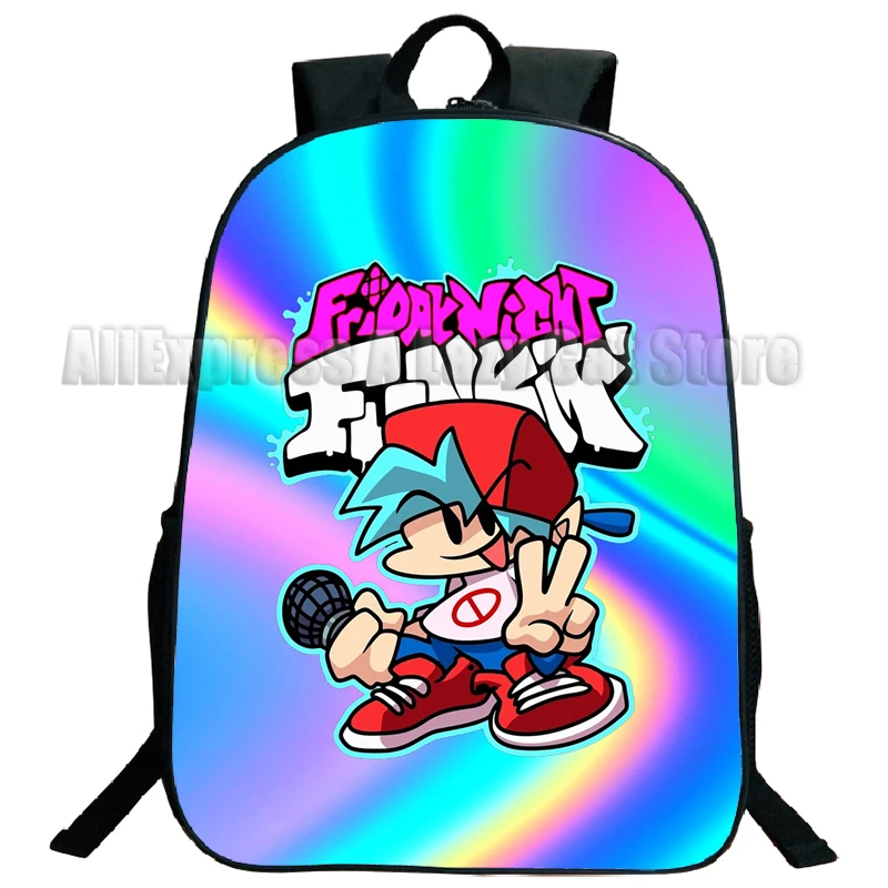 Mochila Funkin de Anime para niñas y niños, bolsa de ocio para estudiantes de primaria y secundaria, regalo de regreso a la escuela, viernes por la noche