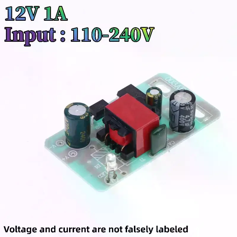1Pcs DC Voltage Regulator Switch Circuit Bare Board Monitor LED Lights 110V 220V Tool AC-DC 12V 1A Switching Power Supply Module