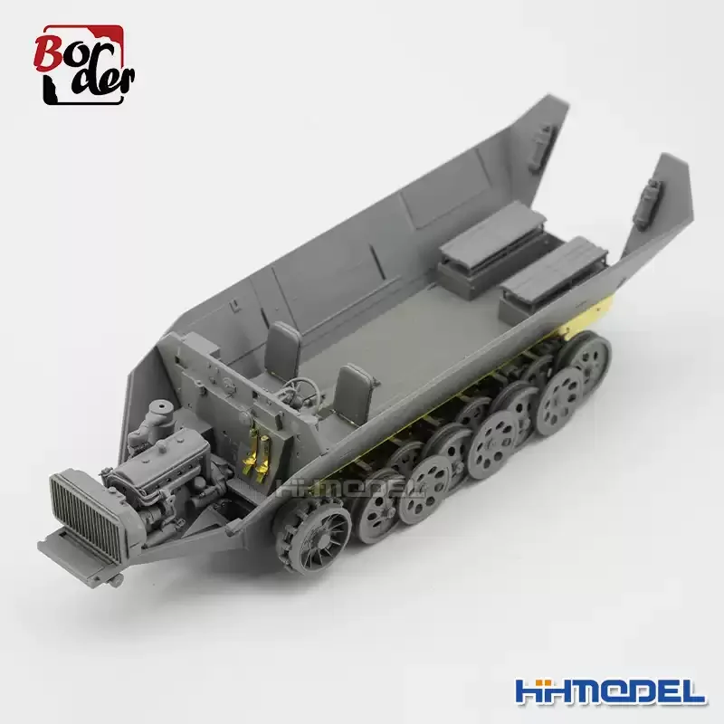 高精細-sdkfz251-ハーフトラック-apc-r35-タレット付きモデル-1-35-border-bt-042-ミリタリー-ディオラマ-コレクションキット