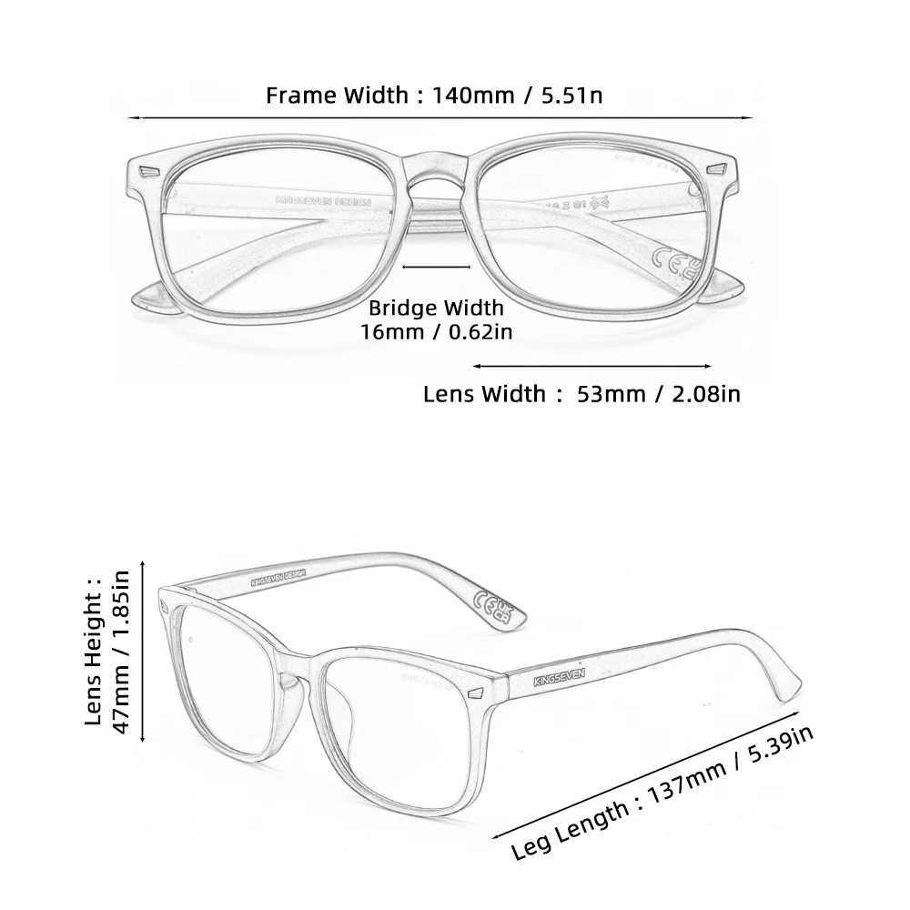 Classic Square Men's and Women's Fashionable Anti Blue Light Glasses Suitable for Daily Wear image 5
