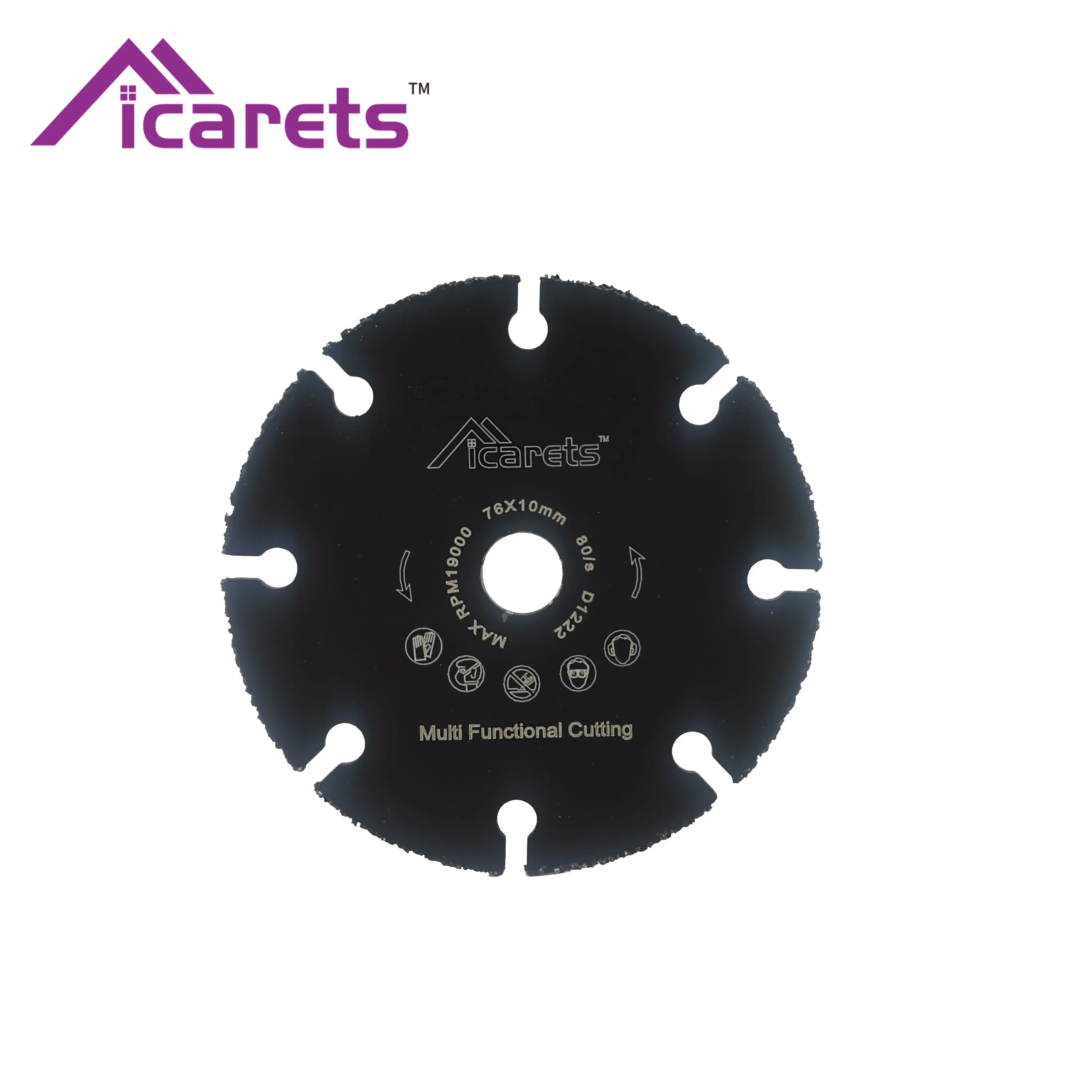 

ICARETS Vacuum Brazed Tungsten Carbide 76mm Wood Cutting Disc Plasctic PVC Pipe Saw Blade Multitool Power Tool For Angle Grinder