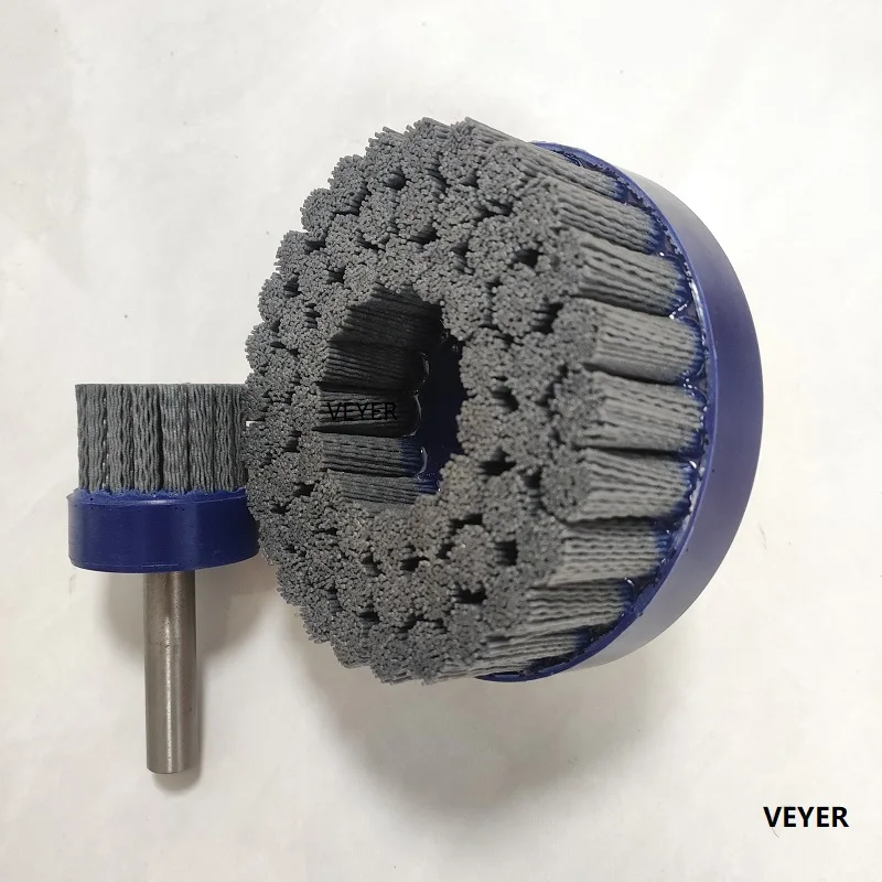 

[High Effect] VEYER Shank 14 Round Disc Surface Polishing Deburr Brushes Abrasive Filament 50mm CNC Workpiece Tool