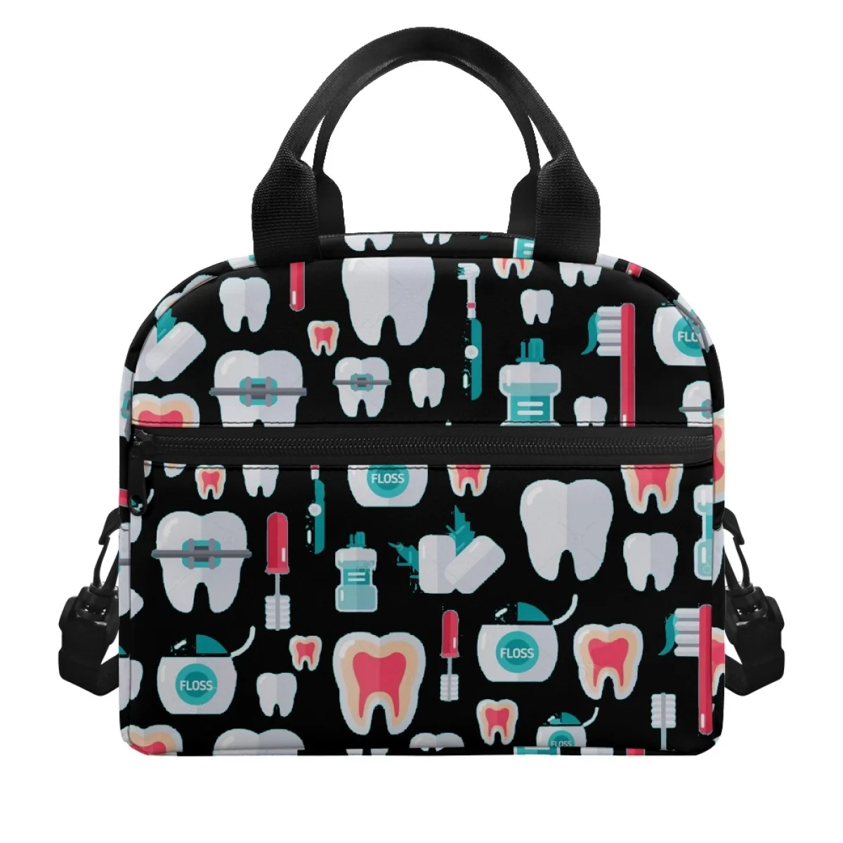 Kawaii Protect Teeth Health Print Teenage Adult LunchBag Nurse Tool Storage Bag Portable Medical Supplies Dirt Resistant Handbag