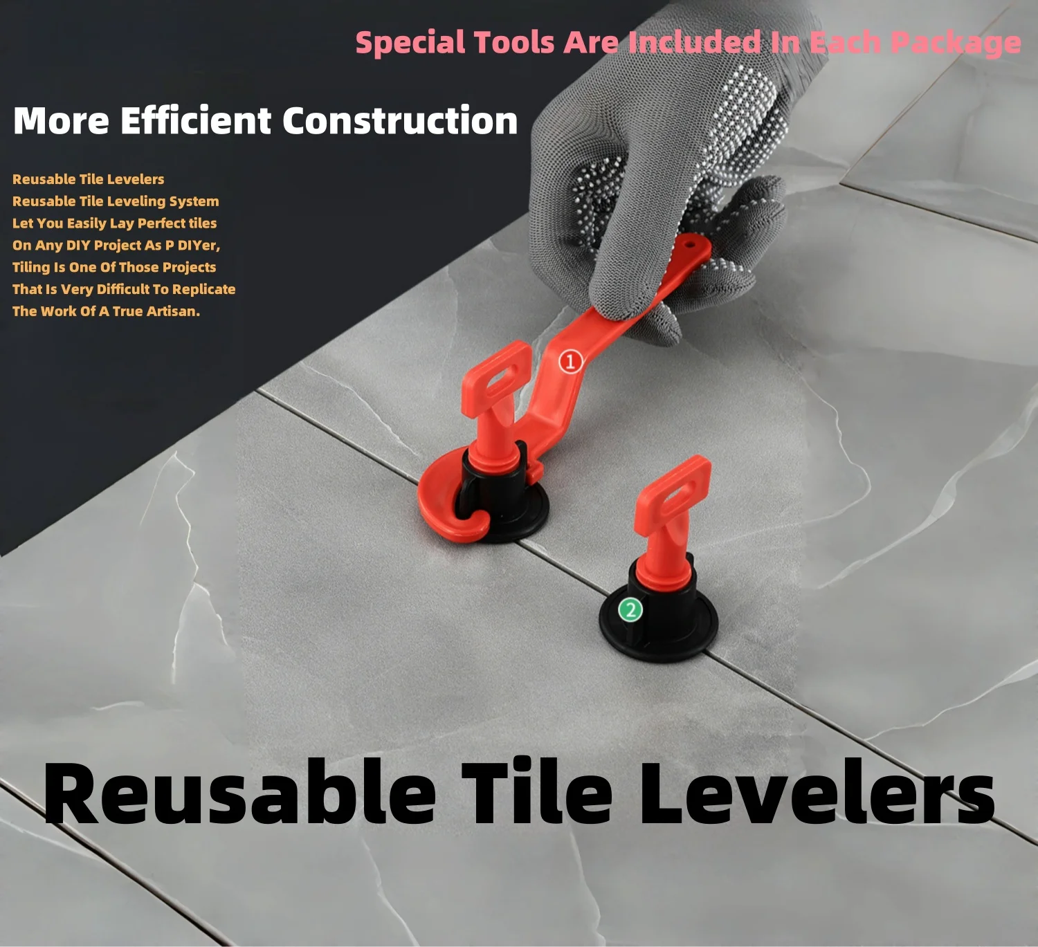 

Floor Tile Leveling System Clips Spacers Porcelain Ceramic Leveler Kit For Tile Laying Wall Fixing Construction Tools