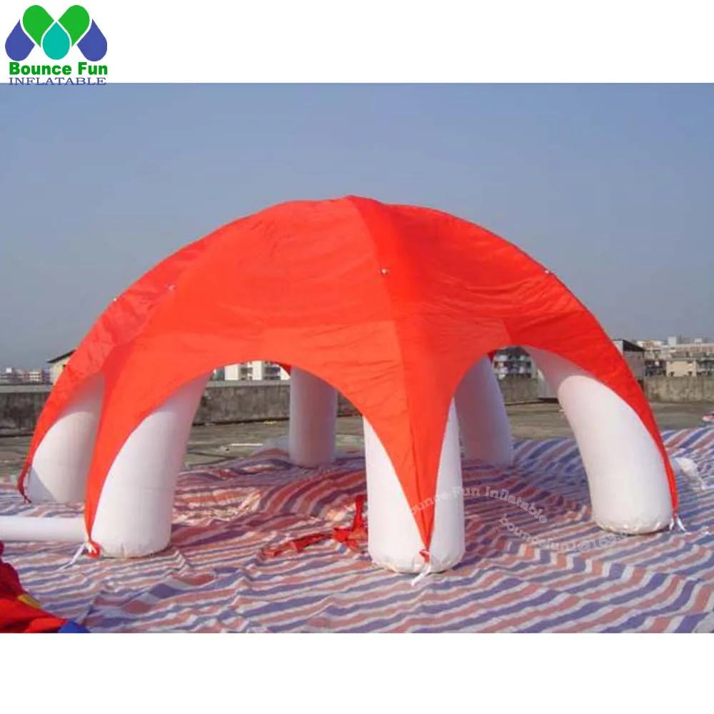 Nuevo refugio de fiesta grande colorido de 26 pies, tienda inflable con cúpula de araña, casa de marquesina de arco soplado por aire, viene con soplador para la venta/alquiler