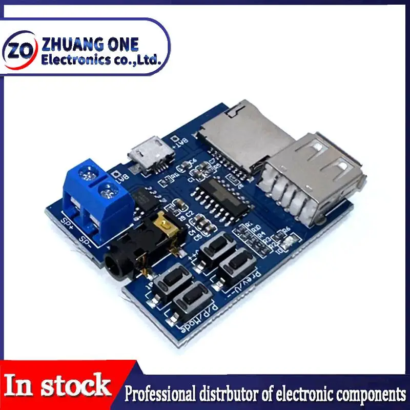 Tarjeta TF U disk MP3 formato decodificador Módulo de placa amplificador decodificación reproductor de audio