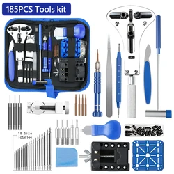 Kit d'outils de changement de batterie de montre, ouverture du boîtier arrière, outil de réparation de montre, kit d'horloger professionnel, 185 pièces