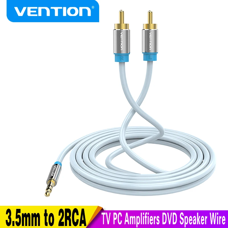 Vention kabel RCA 3.5mm do 2RCA Splitter złącze RCA 3.5 kabel kabel Audio RCA 1m dla Smartphone wzmacniacz kina domowego przewód AUX