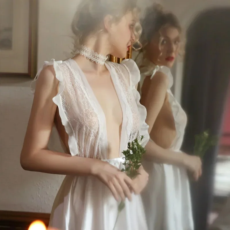 فساتين نسائية مثيرة باللون الأسود Sexi مُزينة بالدانتيل فستان أنيق من الساتان للسيدات فساتين مهرجان الأميرة الساحرة #2