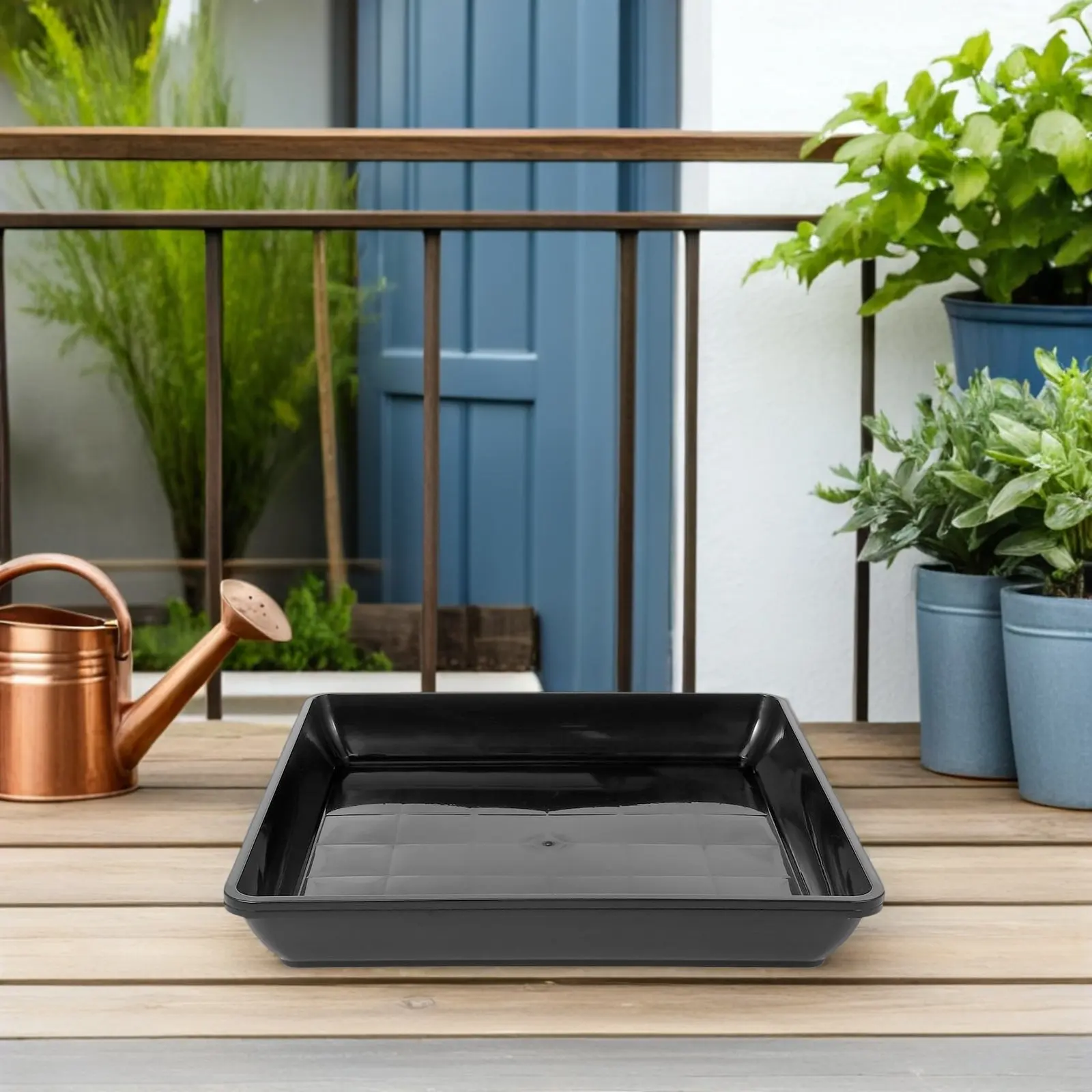 2Pcs Flower Pot Tray Thickened Rectangular Indoor Plant Saucers Leakproof Water Drainage Planter Saucer Planting Tray