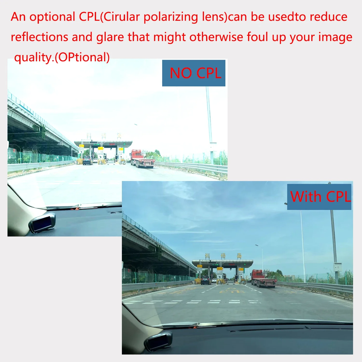 for 70mai Rearview Dash Cam Wide Midrive D07 gold CPL Polarizing Glas CPL Filter For 70mai Midrive D07 Polarizer Glass