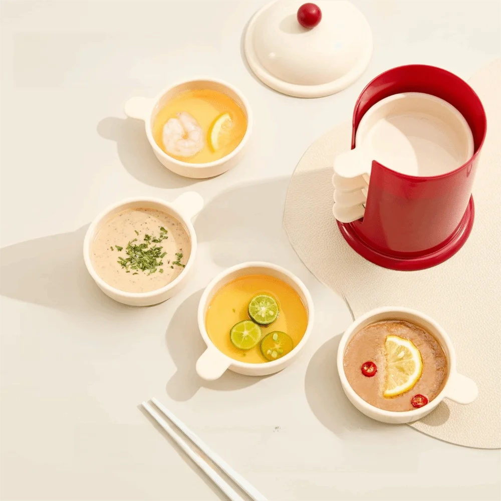 

Seasoning Serving Tool Dopamine Postbox Sauce Dish Set Plastic Dustproof Dipping Dish with Storage Jar Seasoning Dish Mustard