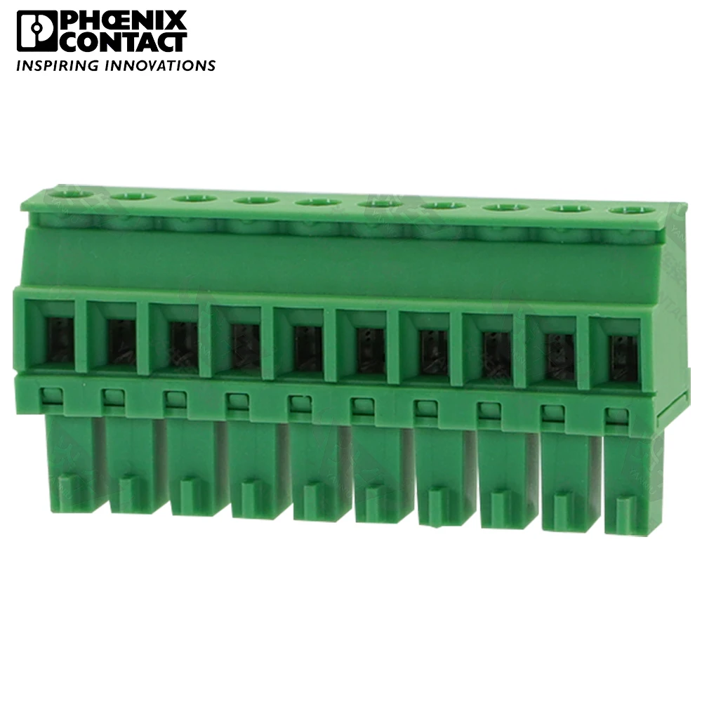 3.81mm Original Genuine Phoenix Contact Connector PCB Pluggable PLUG-IN Terminal Block 10 Pin MCVR 1.5 ST 3.81 1827208 8A 160V