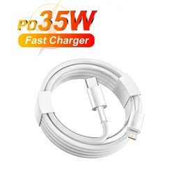 10ft 3m Ultra Long 35W PD Fast Charging Cable for iPhone 11 12 13 14 Pro Max X XR XS 8 Plus Rapid Charger Data Transfer Cable 2m