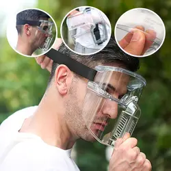 Multipurpose Ergonomic Transparent Protected Face Shield Security protection Shield Transparent Full Face Mask Kitchen Tools