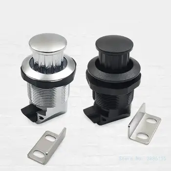 RVs Cabinet Mini Push Button Latches Locks Catch Door Knobs Gold for RV Caravans Cabinet Home Cabinet Drawer Latches