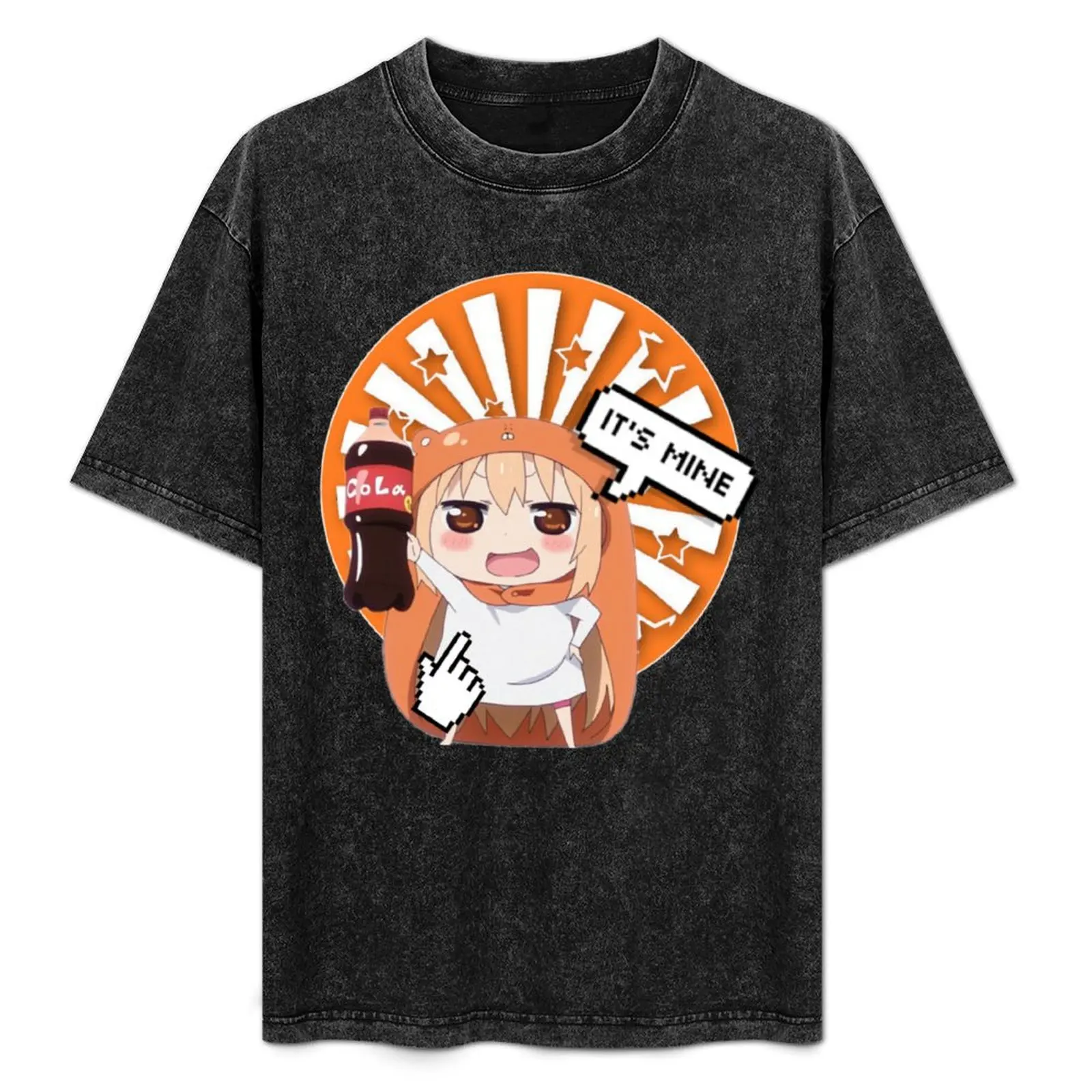 

Himouto! Umaru-chan Chibi Anime Manga- Holding Cola - Its Mine T-Shirt Casual Basic Street Style T-Shirt