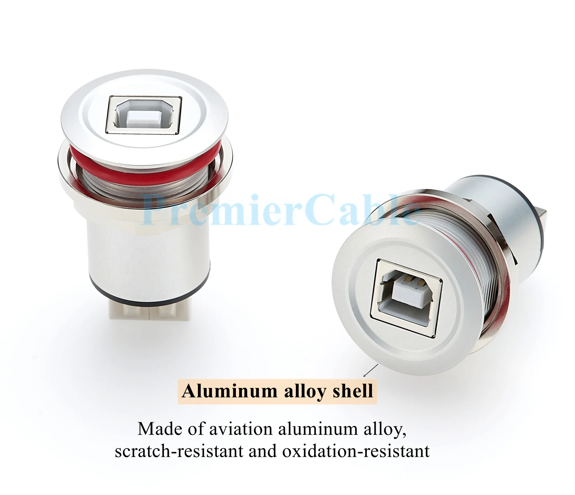 USB B to A Panel Mount Connector USB 2.0 Female Data Connector Solderless USB Type B to USB 2.0 Threaded Fixed Adapter