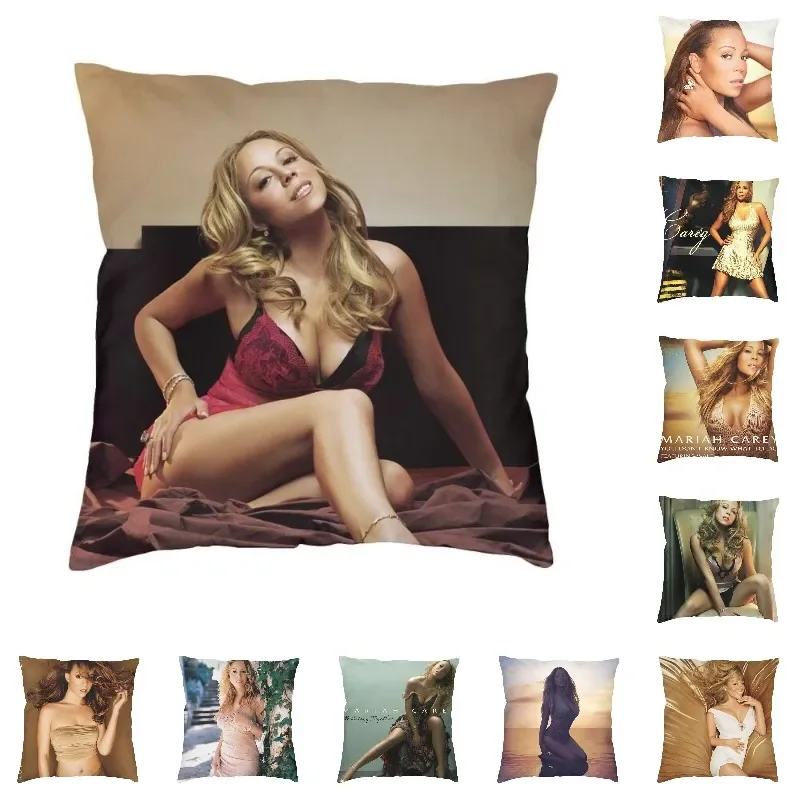 Nordic Sexy Mariah Carey Sofa Cushion Cover Polyester Music Producer And Actor Pillow Case Home Decor Pillowcase