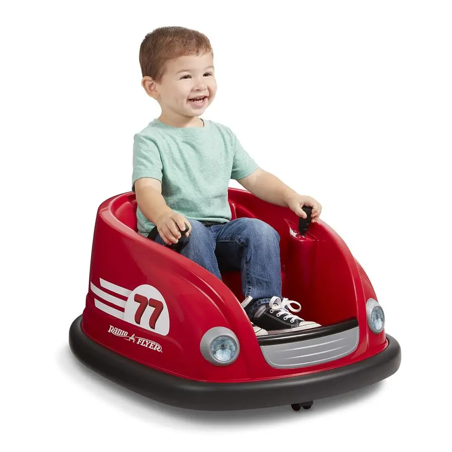 

Flyer 6V Battery Powered Bumper Car, Electric Ride On with Remote, Toddler Ride On Toy for Ages 1.5 Years