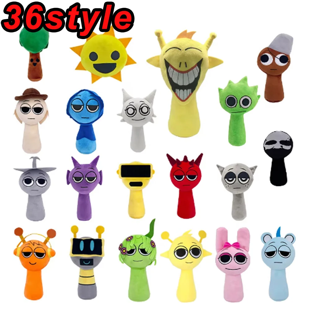 36styles Sprunki Plush Toys Sprunki Incredibox Plush Doll Sprunki Game Pillow Kids Birthday Gifts Stuffed Dolls Christmas Gift