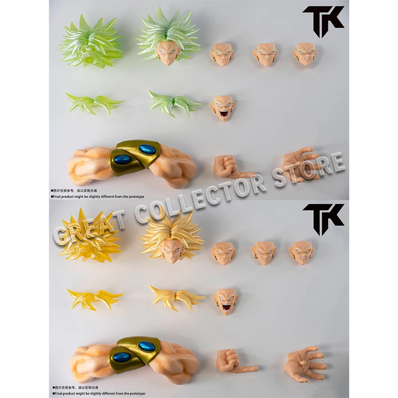 

TK CUSTOM Dragon Ball Z SHF Super Saiyan SSJ For Demoniacal Fit Broli Head Accessories Anime Action Figures Model Gifts Toys