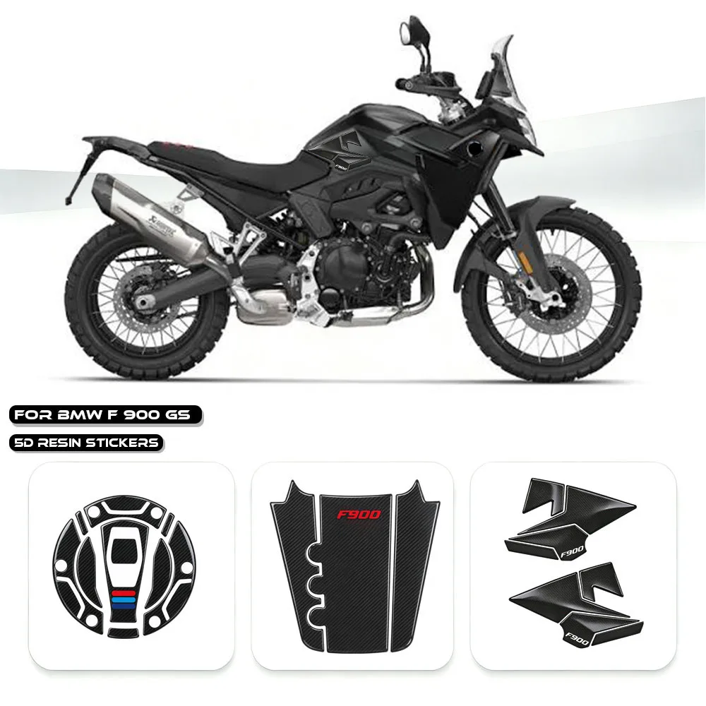For BMW F900GS F 900 GS 2024-2025 5D carbon fiber Gel Resin Sticker Tank Pad Side Protection Sticker