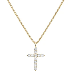14K Gold Plated Cross Necklace for Women | Cross Pendant | Gold Necklaces for Women Girls