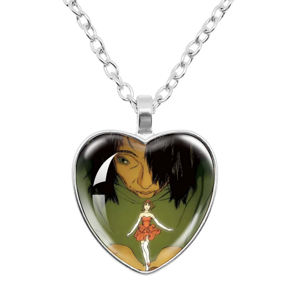 الكمال الأزرق أنيمي فيلم الكرتون الزجاج شكل قلب قلادة قلادة كاس شكل قلب قلادة قلادة سحر المجوهرات جمع هدية #3