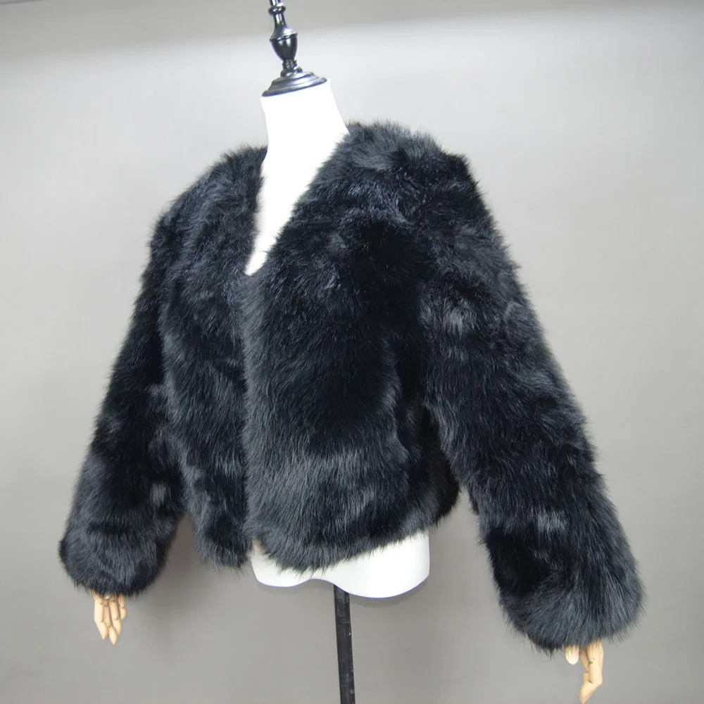 Trend Fur Top New Cropped Faux Fur Coat Woman Clothing Furry Faux Fur Jacket Winter Coats For Woman Outerwears Top Mujer