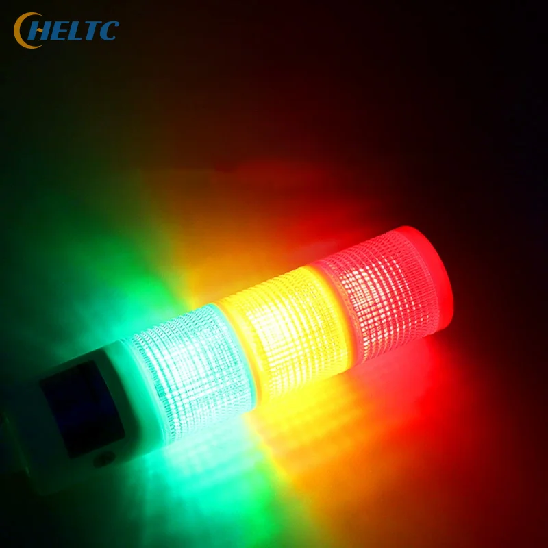 180 Rotatable Stack Light Three Modes Warning Light Industrial For CNC Machine DC12-24V AC110-220V Steady Flashing Light LED
