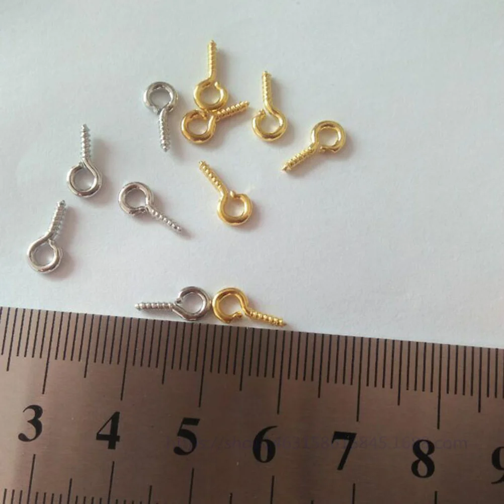 

300Pcs Screw Eye Pin DIY Jewelry Accessory for Crafting Necklace Bracelet Golden Screw Eye Pin Fashion Jewelry Accessories