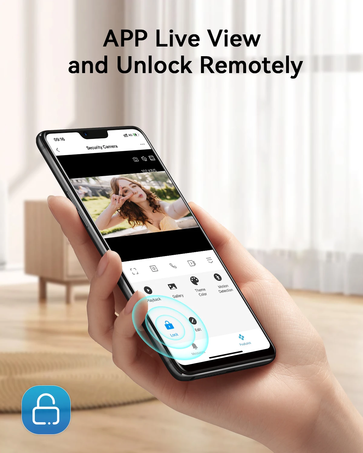 نظام الاتصال الداخلي لباب الفيديو TMEZON Wifi، شاشة لمس IP 7 بوصة 1080 بكسل مع كاميرا سلكية خارجية، فتح بطاقة التطبيق/التبديل #4