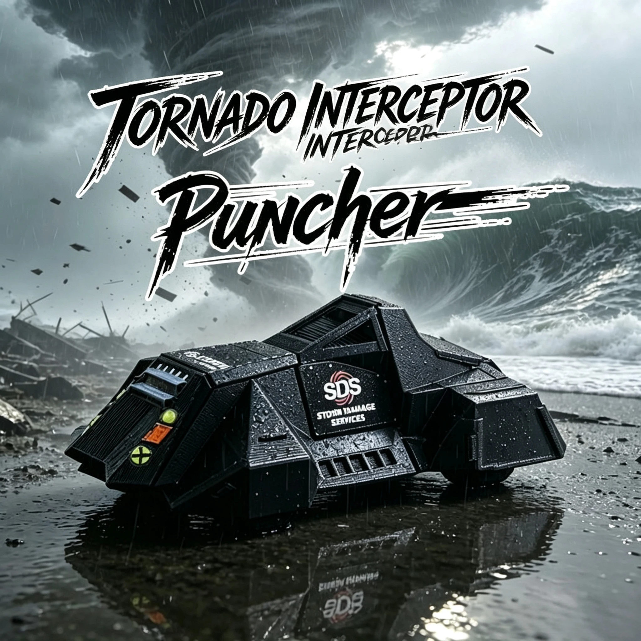 TIV2 Tornado Interceptor 3D Printed Model Deployable Dual Form Mini Car Statue Desktop Collectible