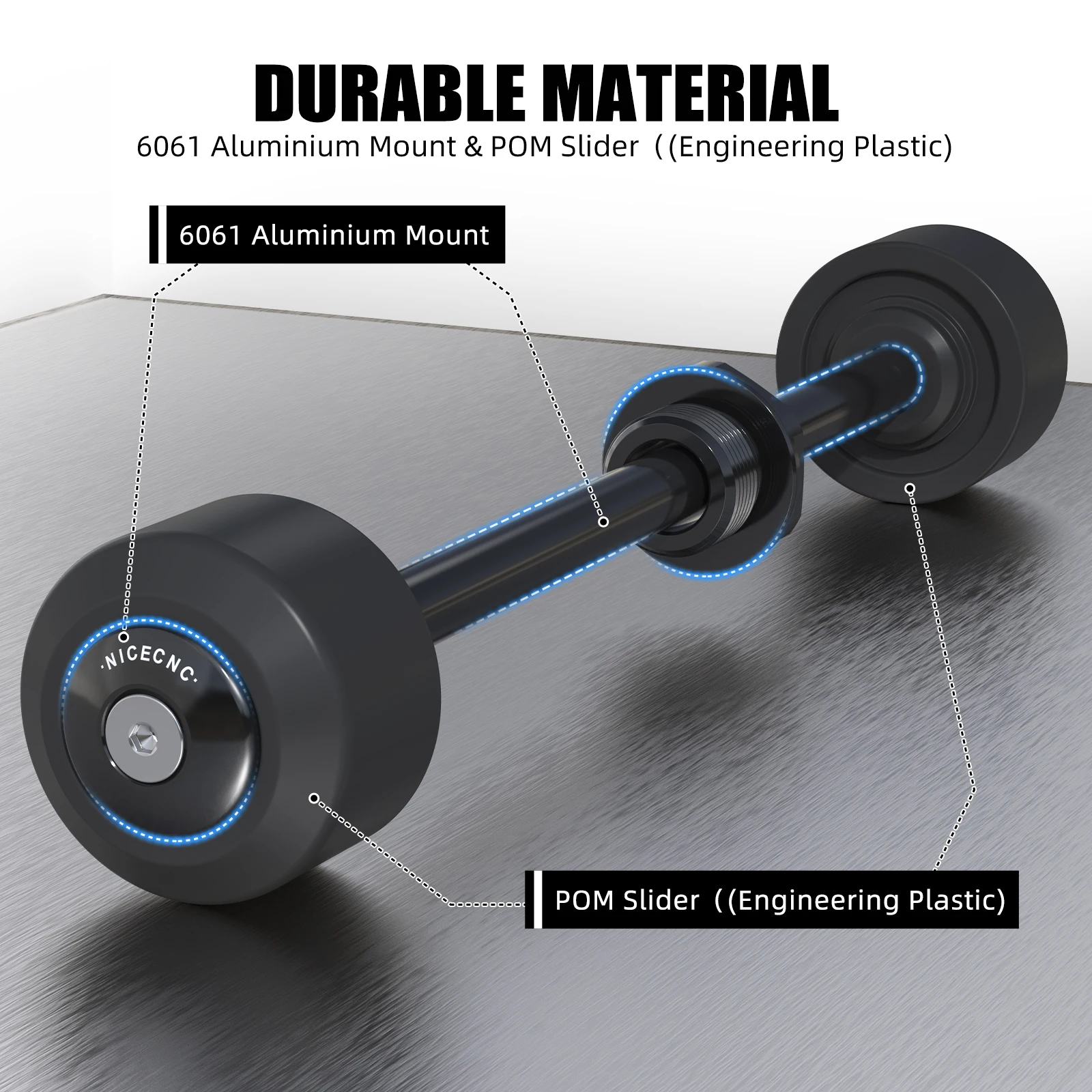 NICECNC For KTM 390 Duke 2024-2025 RC 390 2022-2024 Front Axle Slider Wheel Fork Protector Crash Pads 390 Enduro R/SMC R /Adv R