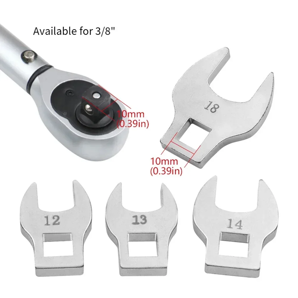 

8Pcs 3/8In Drive Crowfoot Wrench Metric Foot Open End Spanner Metric Ratchet Wrench Metric Nut Adjustable Wrench Hand Tools ﻿